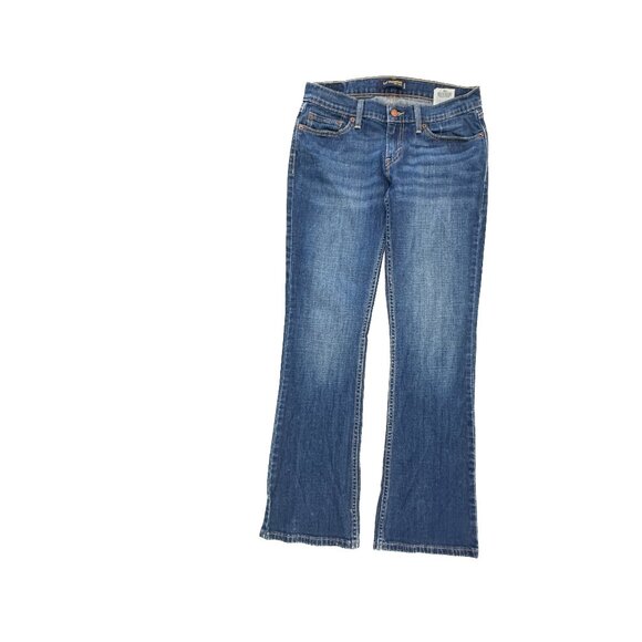 Levi's 524 Too Superlow Bootcut Women's size 9 Dark Wash Blue Denim Jeans - Picture 1 of 5